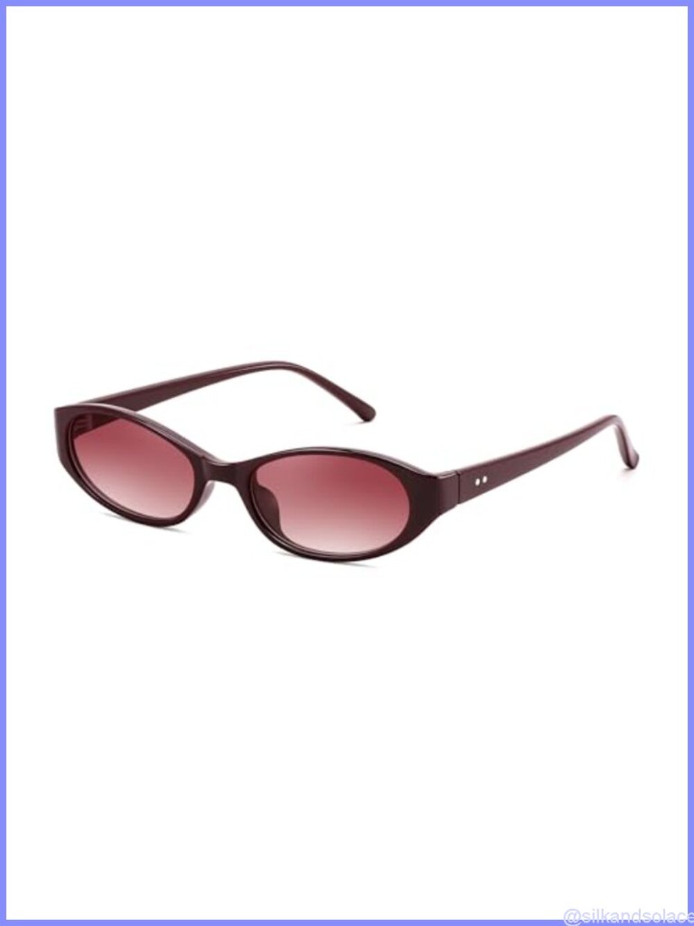 Retro Oval Cat Eye Sunglasses Small Face Slim UV400 Y2K Sunnies